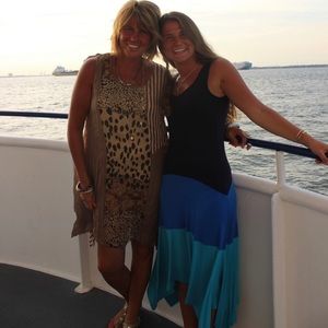 Color block midi dress